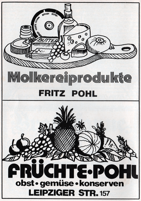 Anzeige Molkereiprodukte und Früchte von Pohl 
