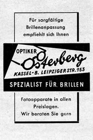 Osterberg Werbung von 1956 
