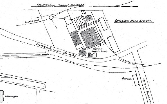 Plan Gelände des Ambi-Werks vor 1945 