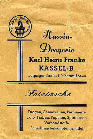 Fototasche der Hassia Drogerie, ~1960
