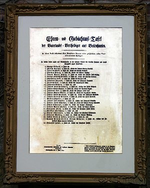 Ehrentafel von 1814