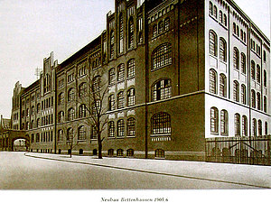 Altes Fabrikgebäude Salzmann Kassel von der Sandershäuser Straße gesehen, ca. 1910
