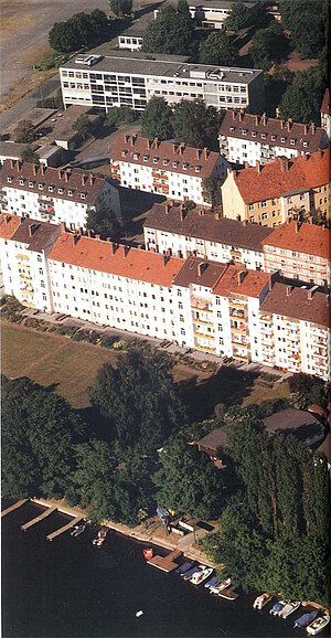 Luftbild Blücherviertel mit Herderschule 1989