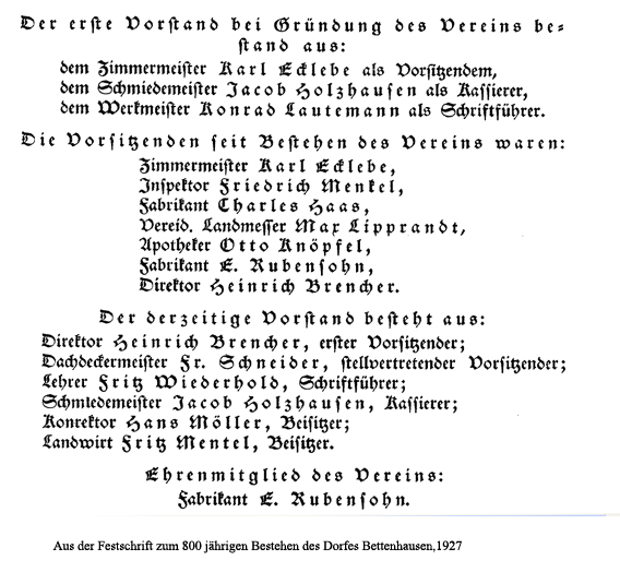 Mitglieder des Bürgervereins Bettenhausen 
