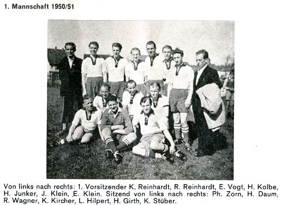 FC Victoria, Mannschaft 1950/51 