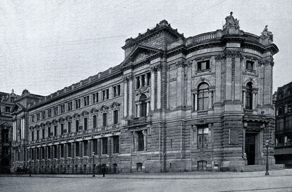 Das im Jahr des Konkurses fertiggestellte Gebäude der Leipziger Bank 