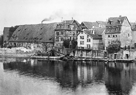 Mühle nach Abriss des Kleinen Finkeherd und dem Mühlenkanal um 1900 