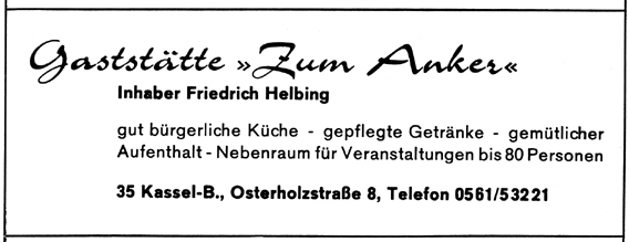 Werbung Zum Anker 1976 