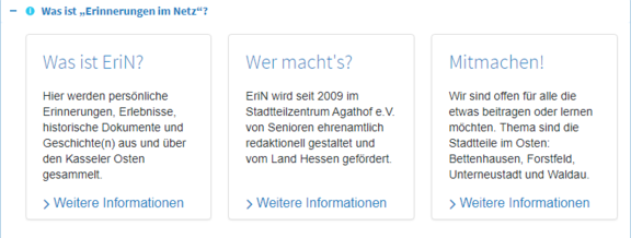 Screenshot Klappmenü geöffnet