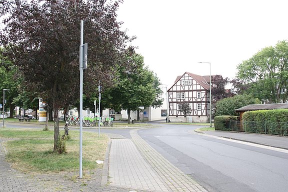 Blick aus der Nürnberger Straße auf die frei geräumte Fläche 