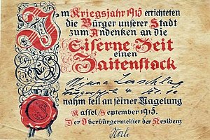 Zeitenstock 1915