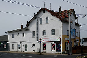 Das Geschäftshaus der ehemaligen Zimmerei Adam Ziesse an der Leipziger Str. 238