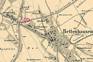 Ausschnitt aus der Hessenkarte von 1859