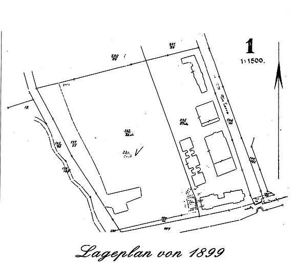 Lageplan von 1899 