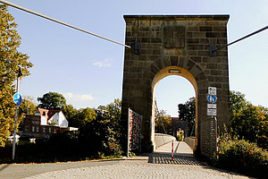 Drahtbrücke Stadtseite, 2015