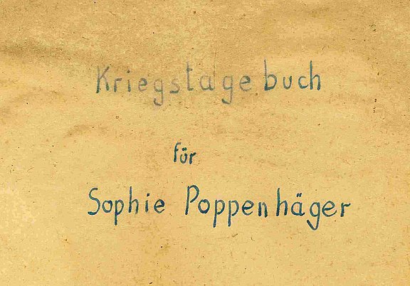 Deckblat Kriegstagebuch von Sophie Poppenhäger 