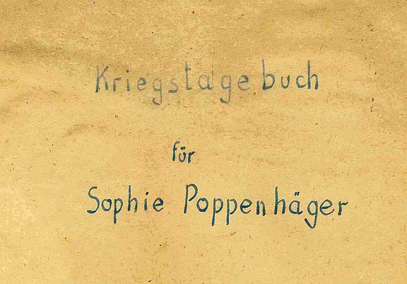 Deckblat Kriegstagebuch von Sophie Poppenhäger 