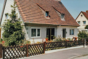 Holzhaus in der Straße "Am Messinghof", 1983