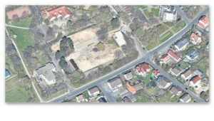 Luftbild von einer neuen Baufläche am Forstbachweg