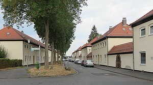 Steinigkstr. 1 – 19, Sicht von der Payerstraße Einmündung nach Westen