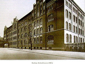Altes Fabrikgebäude Salzmann Kassel von der Sandershäuser Straße gesehen, ca. 1910