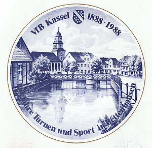Logo VFB Kassel, Blick über die Losse auf Marienkirche