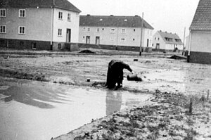 Überschwemmung im Neubaugebiet