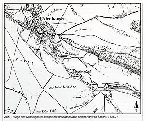 Karte Messinghof 1836
