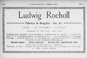 Auschnitt aus Firmen Jahrbuch 1891-1940 von Rio de Janeiro 