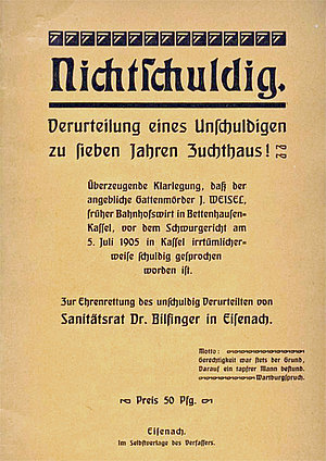 Das Titelblatt des Heftes "Nichtschuldig"