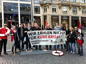 Demo gegen Bankenpleite