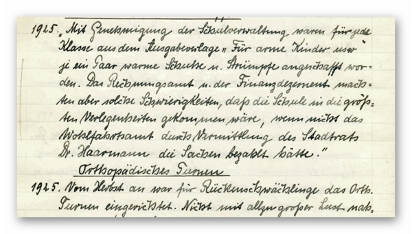 Ausschnitt S. 16  handschriftlich