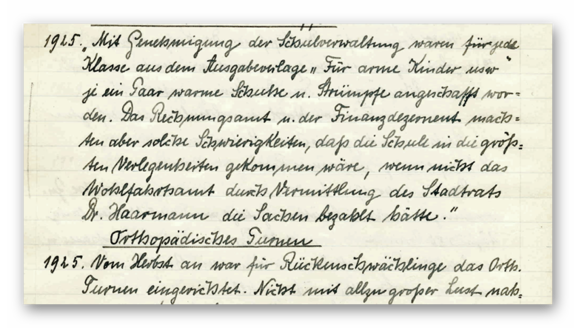 Ausschnitt S. 16 handschriftlich 