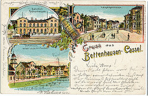Farbige Grusskarte aus Cassel Bettenhausen mit meheren Motiven (Sempler)