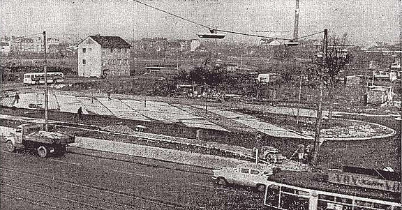 Blick auf den neuen Busbahnhof am Öhlmühlenweg 