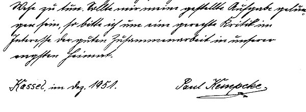 Vorwort von Paul Kempcke zur Chronik der Siedlergemeinschaft Forstfeld