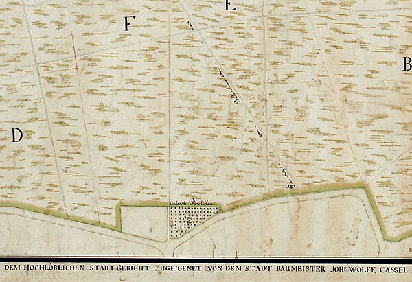 Das Untere Forsthaus in einem Kartenausschnitt des Forst von J. Wolf