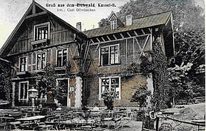 Eichwaldrestaurant von Osten aufgenommen, 1917