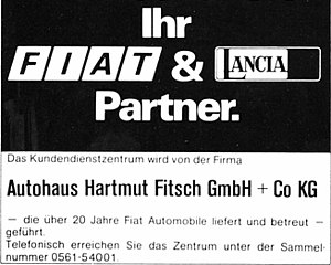 Fiat Fitsch Anzeige, 1977