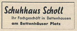 Anzeige Schuhaus Scholl aus Heimatblatt 1952