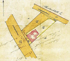 Römerhalle, Lageplan 1906
