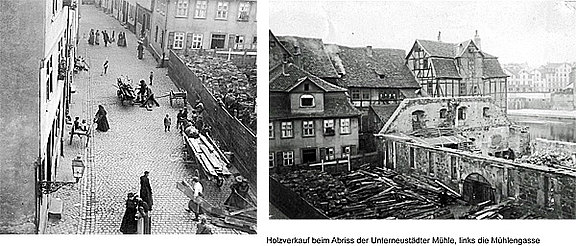 Beim Abriss der Mühle 1912 wurde das gesamte Holz verkauft 