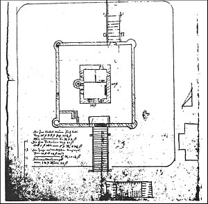 Skizze des Landgrafen Moritz von 1610, die Burg als Bestandsaufnahme