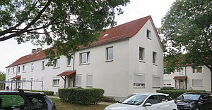 Ansicht Steinigkstraße 21 – 23, rechts dahinter das Haus 25 - 27