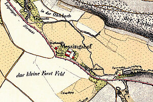 Das Gasthaus Leipziger Strasse 321 in der Karte von 1835