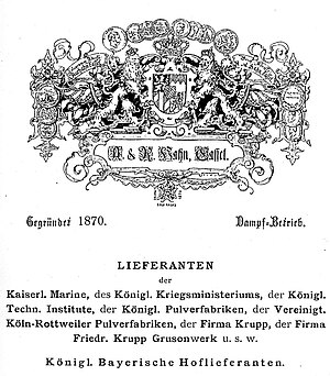 A. & R. Hahn Firmenemplem um 1890