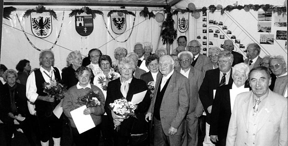 Ehrung zum 40-jährigen Jubiläum, rechts Landesvorsitzender Rudolf Starker 