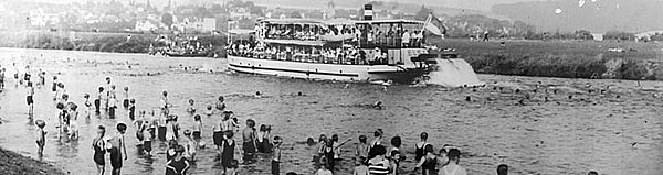 Elsa und baden in der Fulda