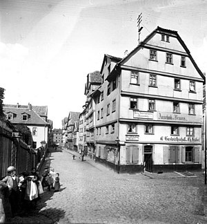 Holzmarkt Blick auf untere Mühlengasse 1898