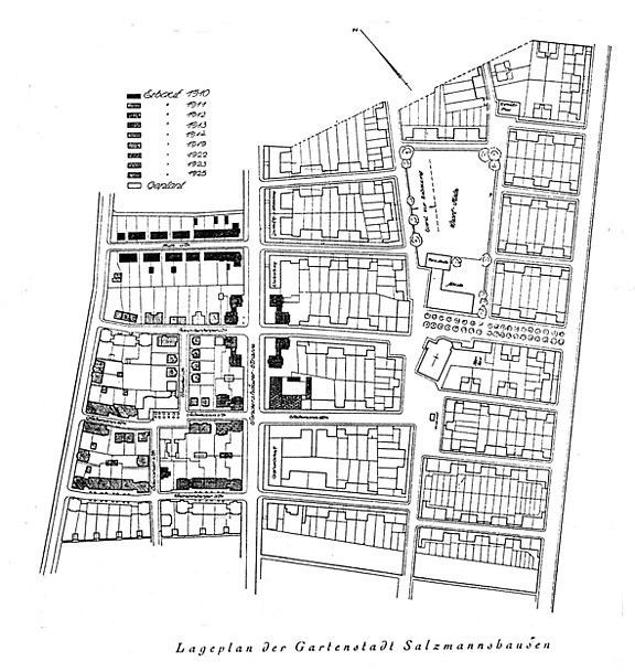 Lageplan der Gartenstadt Salzmann 